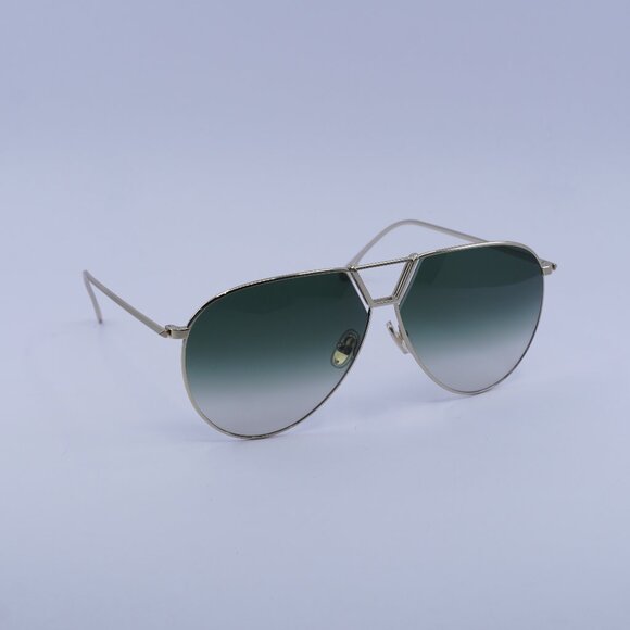 Victoria Beckham VB208S 700 Sunglasses Gold Aviator Frame, Khaki Lenses - Picture 1 of 8